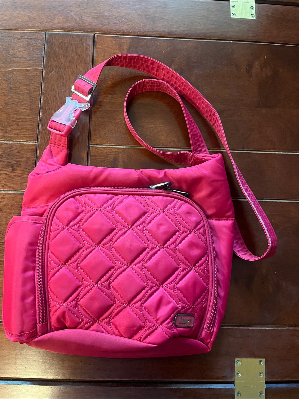lug Quilted Hot Pink Crossbody sidecar Shoulder Bag